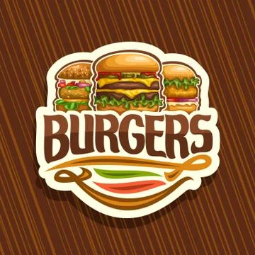 Vector logo for Burgers Illustrazione stock