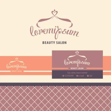 Vector logo, business card, identification for beauty salon. hairdresser. 스톡 일러스트