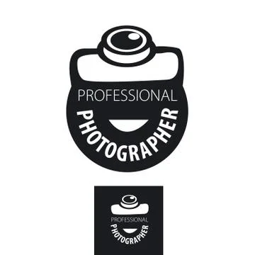 Vector logo camera for professional photographer Stockillustratie