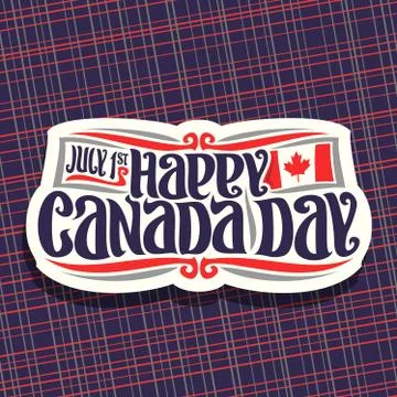Vector logo for Canada Day Stock Illustration