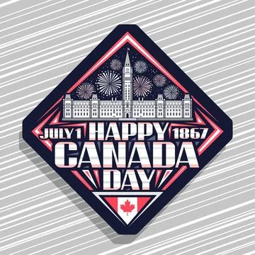 Vector logo for Canada Day Ilustração Stock