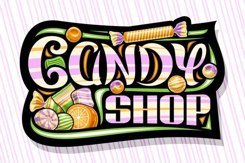 Vector logo for Candy Shop 스톡 일러스트