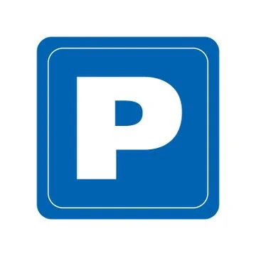 Vector logo of car and Bicycle Parking area Stock Illustration