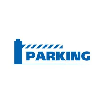 Vector logo of car and Bicycle Parking area Stock Illustration