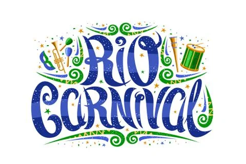 Vector logo for Carnival in Rio de Janeiro 스톡 일러스트