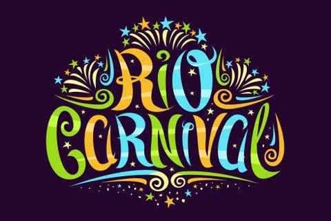 Vector logo for Carnival in Rio de Janeiro Illustrazione stock