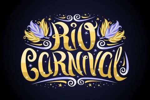 Vector logo for Carnival in Rio de Janeiro 스톡 일러스트