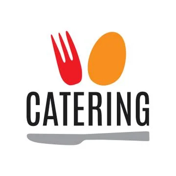 Vector logo of catering, restaurant and serving Stock Illustration