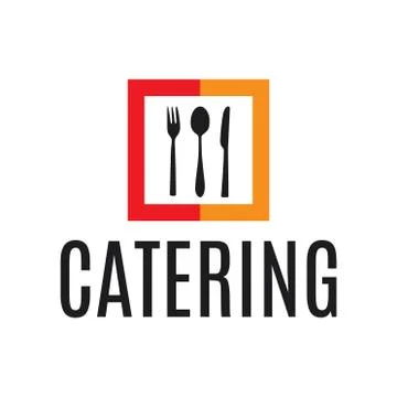 Vector logo of catering, restaurant and serving Stock Illustration