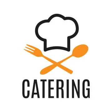 Vector logo of catering, restaurant and serving Stock Illustration
