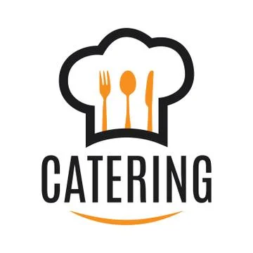Vector logo of catering, restaurant and serving Stock Illustration