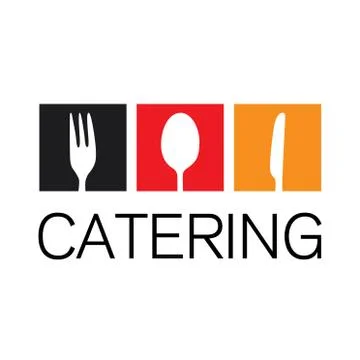 Vector logo of catering, restaurant and serving Stock Illustration