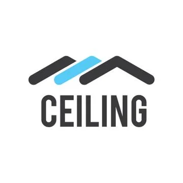 Vector logo of ceilings and stretch ceilings Illustrazione stock
