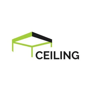 Vector logo of ceilings and stretch ceilings Stock Illustration