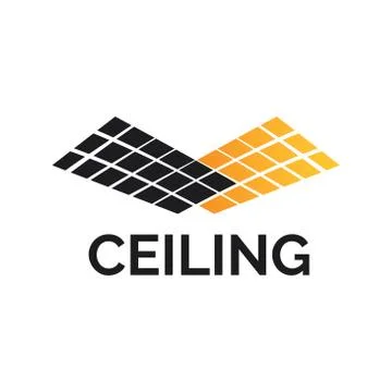 Vector logo of ceilings and stretch ceilings Stock Illustration