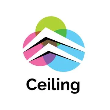 Vector logo of ceilings and stretch ceilings Stock Illustration