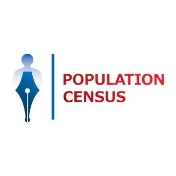 Vector logo for census, population count and demographic statistics Stock Illustration