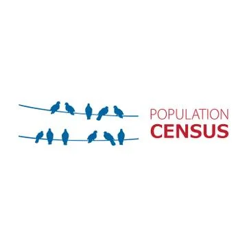 Vector logo for census, population count and demographic statistics Stock Illustration