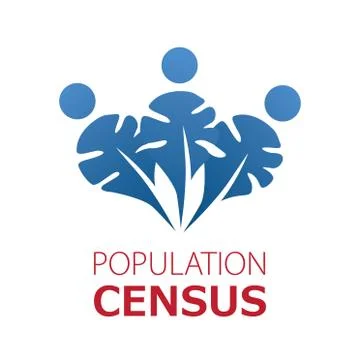 Vector logo for census, population count and demographic statistics Stock Illustration