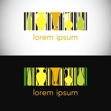 Vector logo for ceramic workshop. Concept design logo Stock Illustration