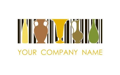 Vector logo for ceramic workshop. Concept design logo Stock Illustration