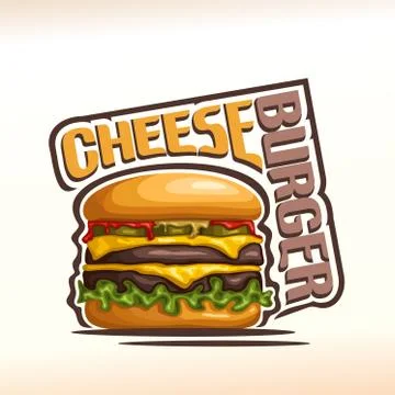 Vector logo for cheeseburger Stock Illustration
