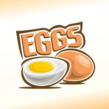 Vector logo for chicken eggs Stock Illustration