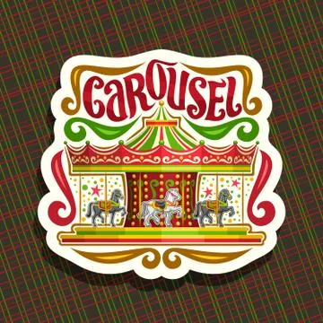 Vector logo for children's Carousel Stock Illustration