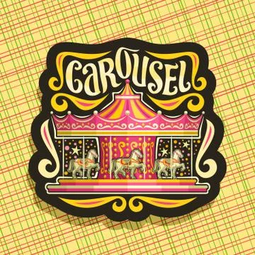 Vector logo for children's Carousel Stock Illustration