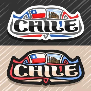 Vector logo for Chile 스톡 일러스트