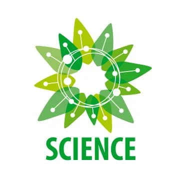Vector logo chip as a green flower Stockillustratie
