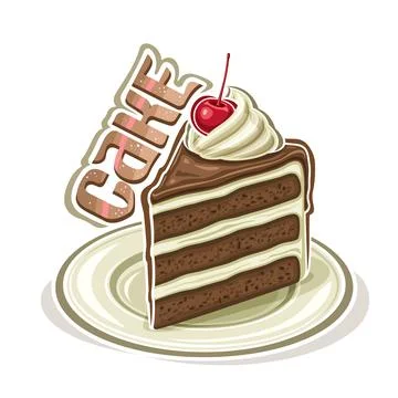 Vector logo for Chocolate Cake Ilustración de archivo