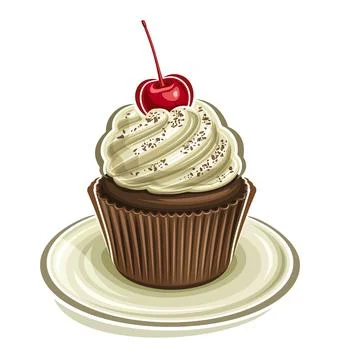 Vector logo for Chocolate Cupcake Ilustración de archivo