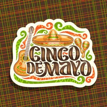 Vector logo for Cinco de Mayo holiday Stock Illustration