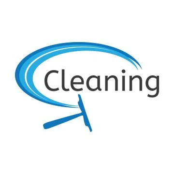 Vector logo for cleaning and sweep service Stock Illustration