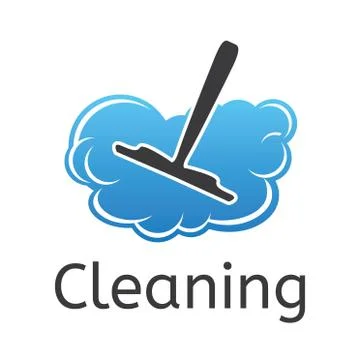Vector logo for cleaning and sweep service Stock Illustration