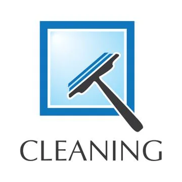 Vector logo for cleaning and sweep service Stock Illustration
