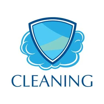 Vector logo for cleaning and sweep service Stock Illustration