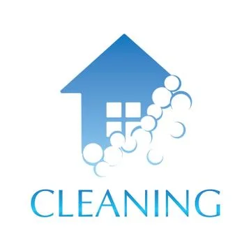 Vector logo for cleaning and sweep service Stock Illustration