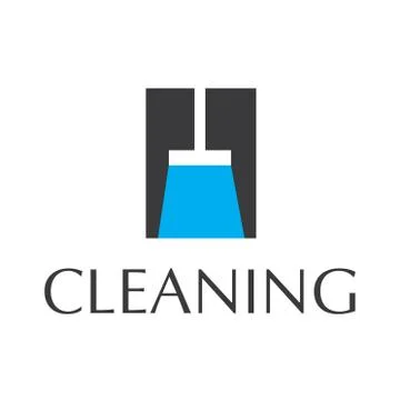 Vector logo for cleaning and sweep service Illustrazione stock