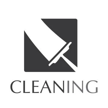 Vector logo for cleaning and sweep service Stock Illustration