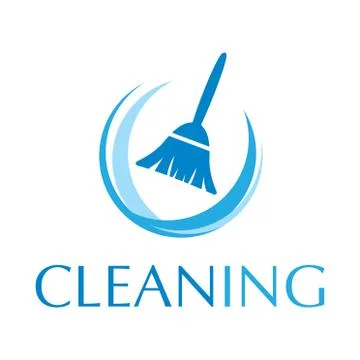 Vector logo for cleaning and sweep service Stock Illustration
