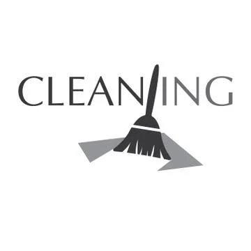 Vector logo for cleaning and sweep service Stock Illustration