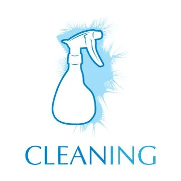 Vector logo for cleaning and sweep service Stock Illustration