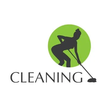 Vector logo for cleaning and sweep service Stock Illustration