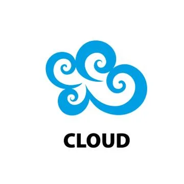 Vector logo cloud Stock Illustration