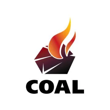 Vector logo of coal mining and sale Stock Illustration