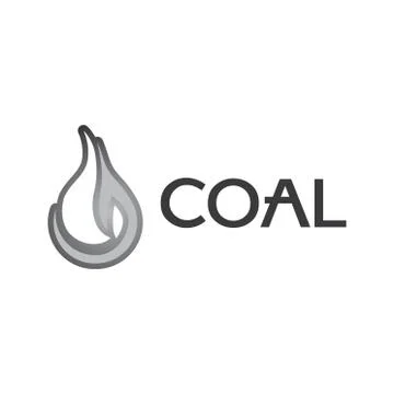 Vector logo of coal mining and sale Stock Illustration
