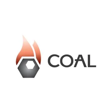 Vector logo of coal mining and sale Stock Illustration
