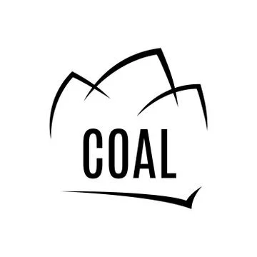 Vector logo of coal mining and sale Stock Illustration